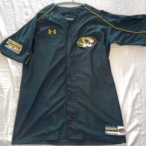 Vintage University of Missouri Mizzou Tigers Under Armour Baseball Jersey- Sz 50